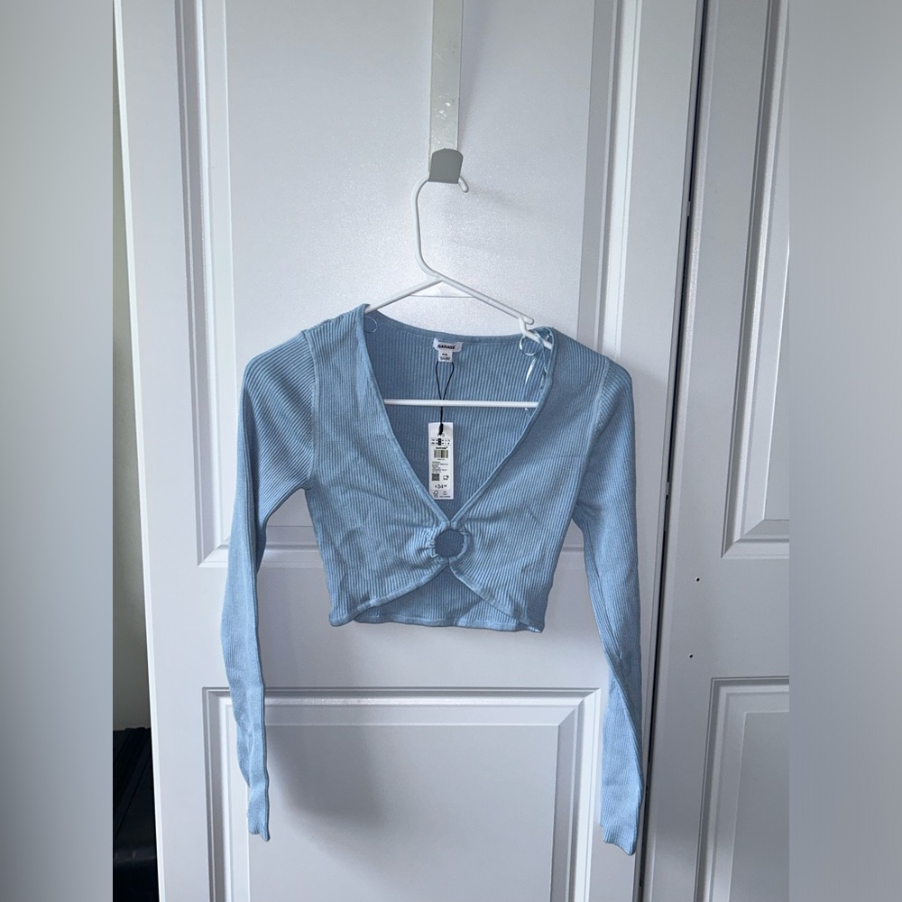 garage Chandail LS crop sweater w/ ring